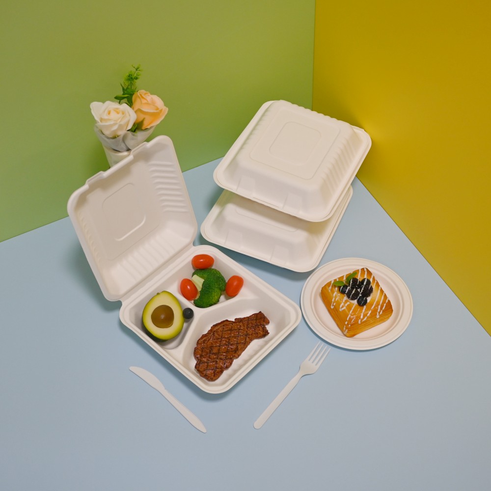 compostable bagasse clamshell 