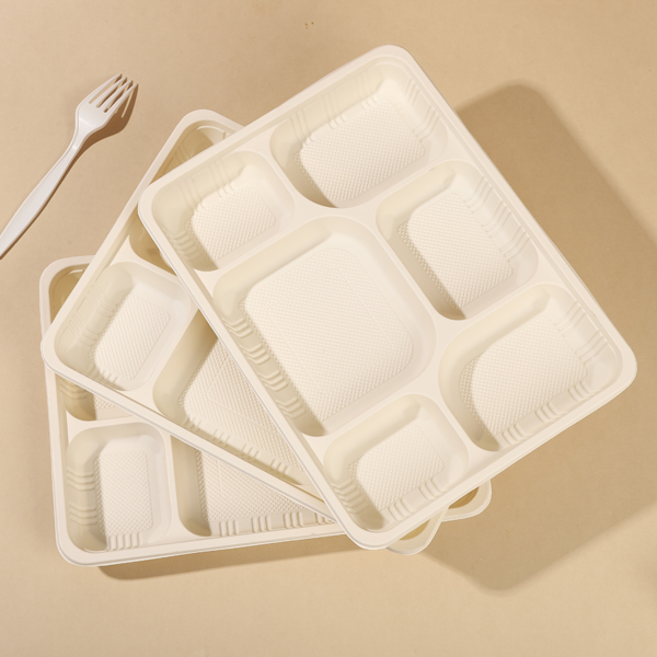 Cornstarch Six-Compartment Tray 4