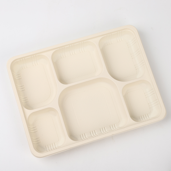 Cornstarch Six-Compartment Tray 5