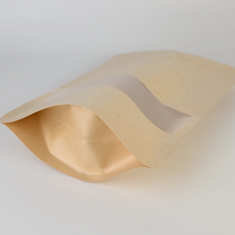 Kraft Stand Up Pouches with Window